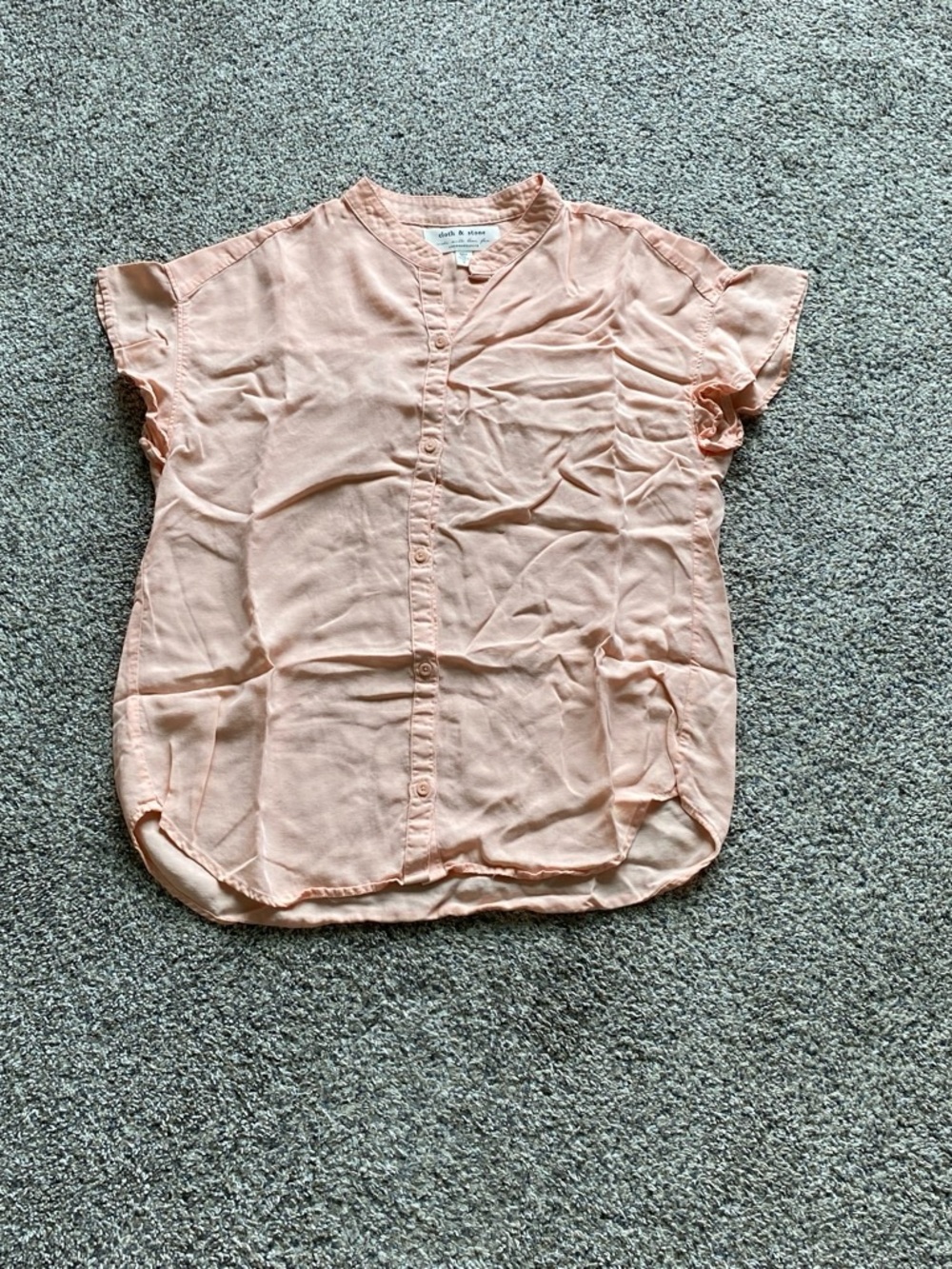Anthropologie Cloth & Stone Women’s Peach Button-Up Top Size Small